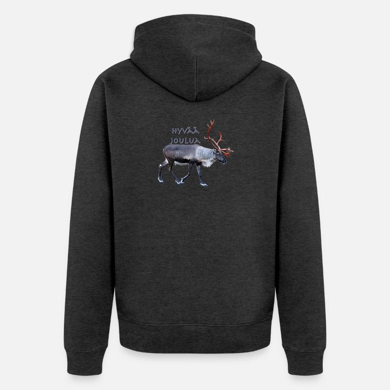 Hyvaa Joulua - Veste à capuche bio Premium Unisexe - anthracite chiné