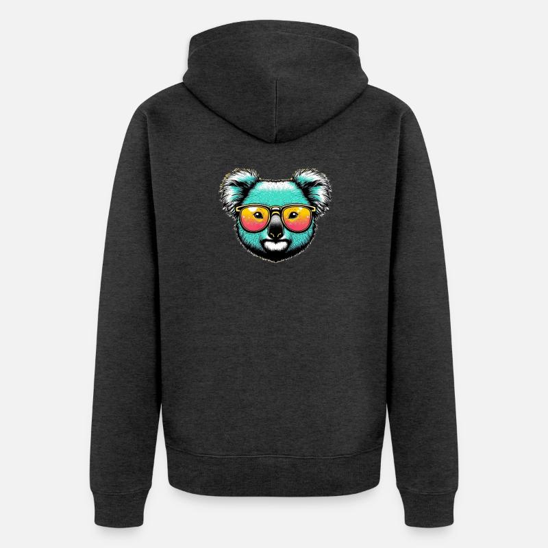 Koala - Veste à capuche bio Premium Unisexe - anthracite chiné
