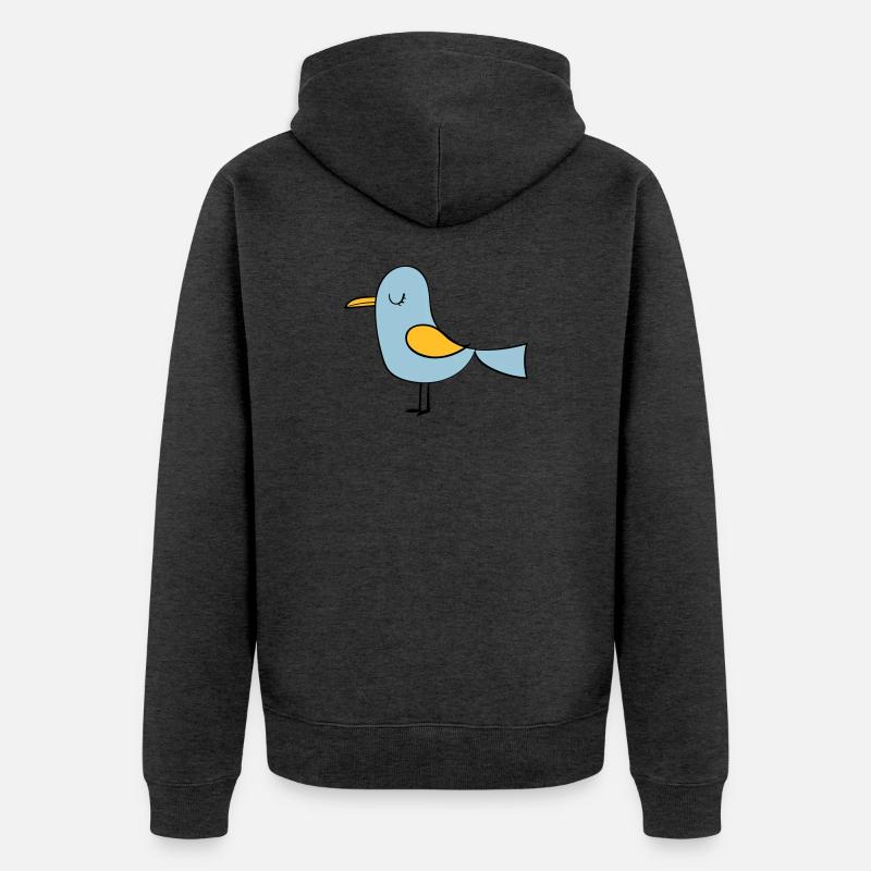 oiseau - Veste à capuche bio Premium Unisexe - anthracite chiné