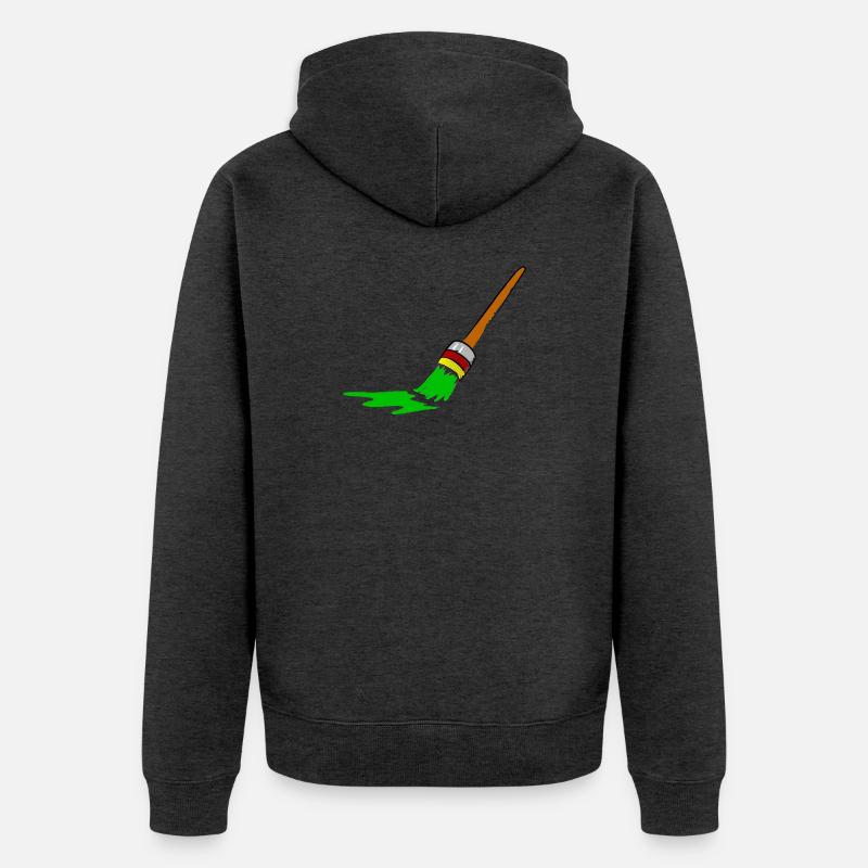 Conception de pinceau graffiti urbain - Veste à capuche bio Premium Unisexe - anthracite chiné