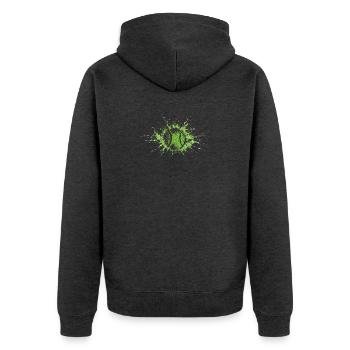Tennis - Unisex Premium Bio Zip Hoodie - Anthrazit meliert - Hinten - Nico (187cm)