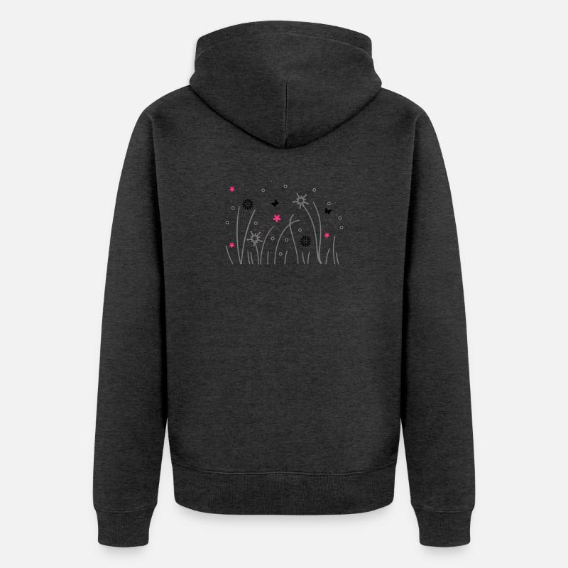grashalme - Veste à capuche bio Premium Unisexe - anthracite chiné