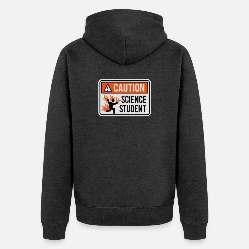 Attention étudiant en sciences - physique / chimie - Veste à capuche bio Premium Unisexe - anthracite chiné