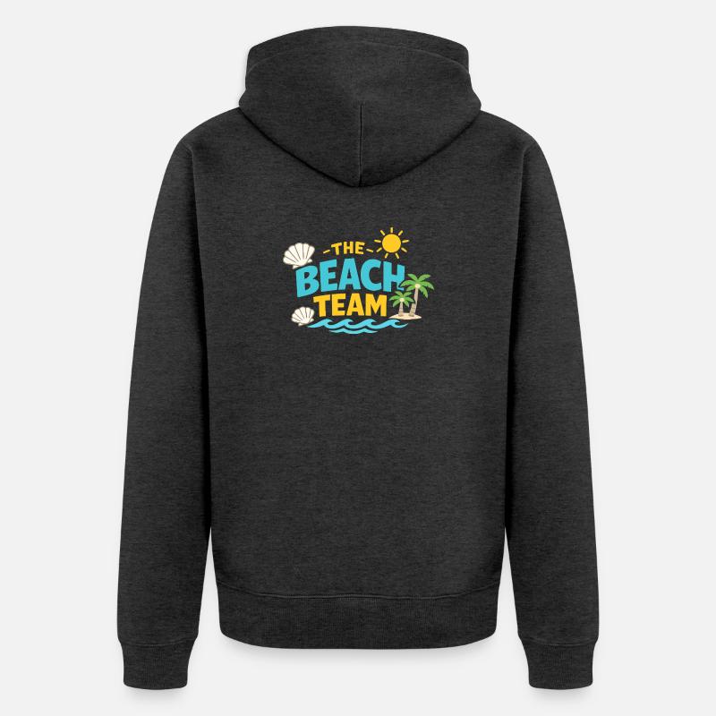 L’équipe de plage - Veste à capuche bio Premium Unisexe - anthracite chiné