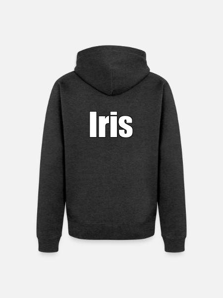 Iris - Unisex Premium Organic Zip Hoodie - heather anthracite