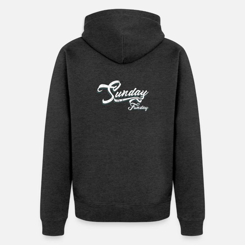 Script du dimanche Funday Néon - Veste à capuche bio Premium Unisexe - anthracite chiné