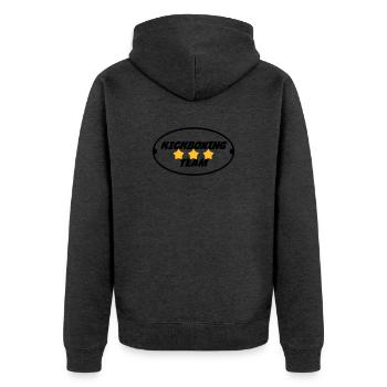 Kickboxing / Kickboxer / Kick Boxing / Kick Boxer - Unisex Premium Organic Zip Hoodie - heather anthracite - Back - Nico (187cm)