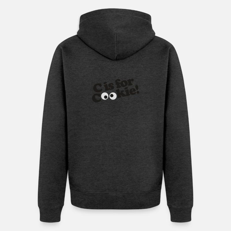 C est pour le biscuit - Veste à capuche bio Premium Unisexe - anthracite chiné