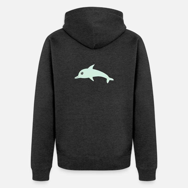 Dauphins dauphins - Veste à capuche bio Premium Unisexe - anthracite chiné