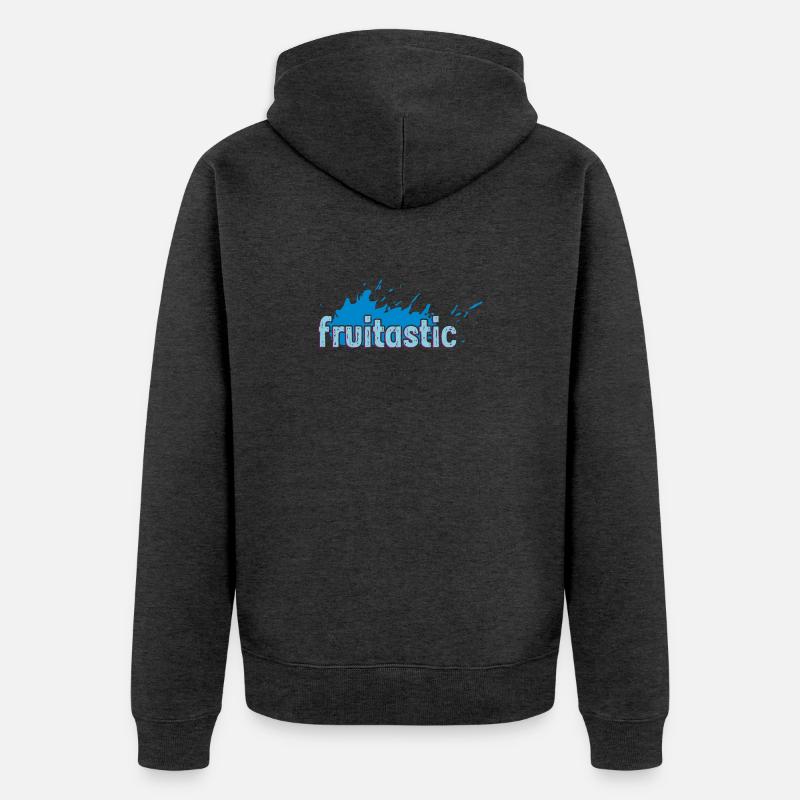 Fruitastic Claim Fresh Splash Blue - Veste à capuche bio Premium Unisexe - anthracite chiné