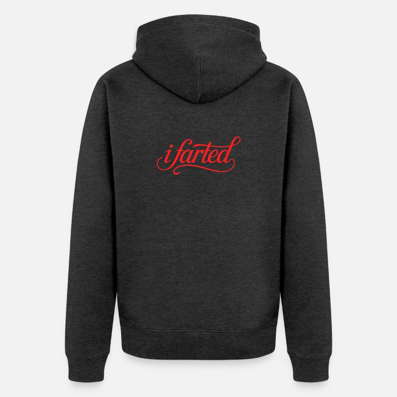J’ai pété - Logo Funny Gen Alpha - Veste à capuche bio Premium Unisexe - anthracite chiné