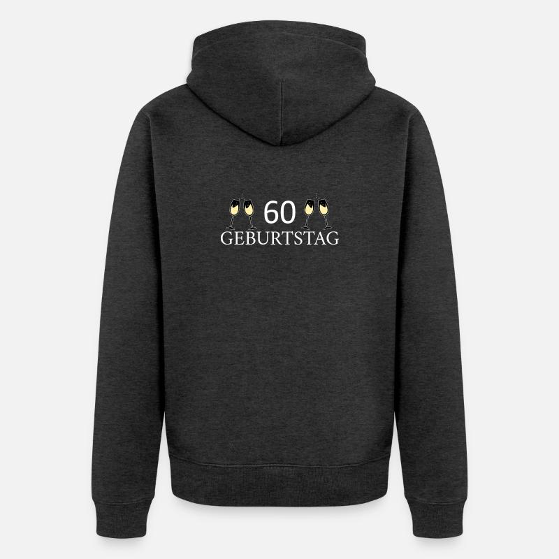60e anniversaire 60 ans - Veste à capuche bio Premium Unisexe - anthracite chiné