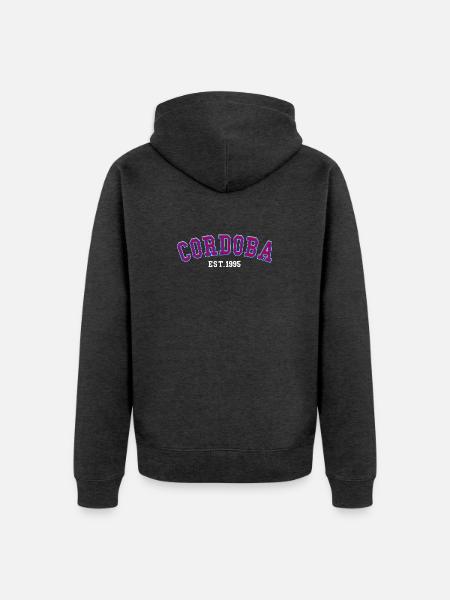 Córdoba gegründet 1995 - Unisex Premium Bio Zip Hoodie - Anthrazit meliert