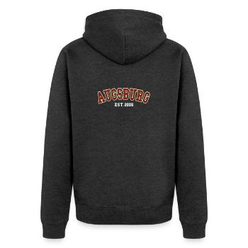 Augsburg Est. 2006 - Unisex Premium Organic Zip Hoodie - heather anthracite - Back - Nico (187cm)