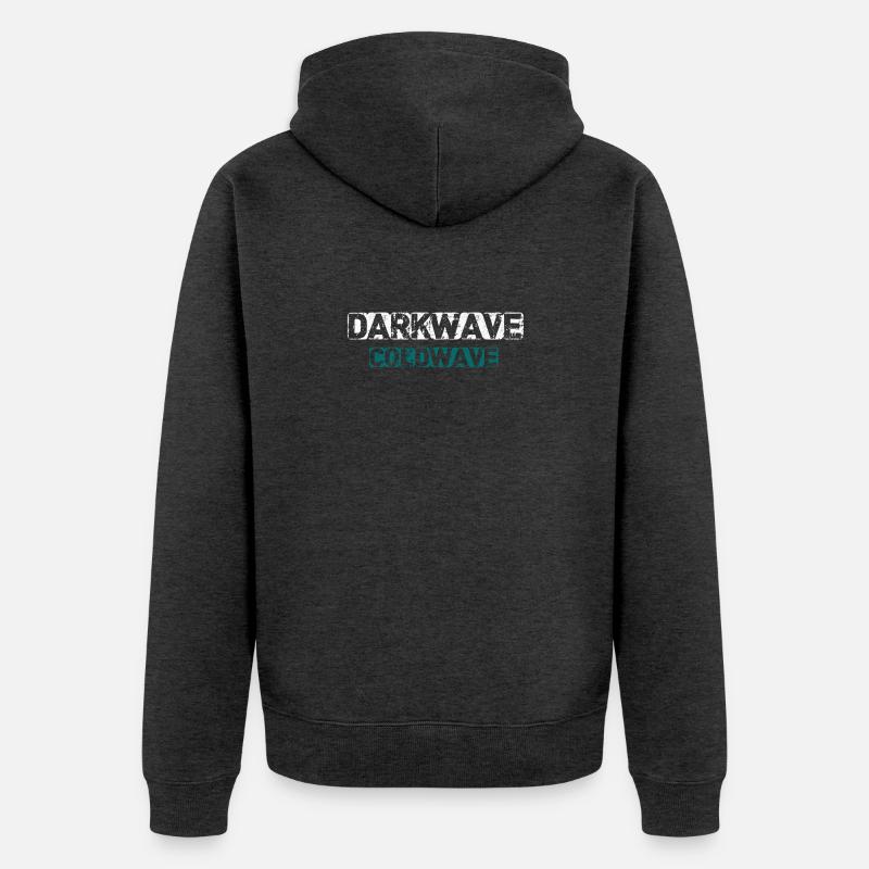 Darkwave Coldwave - Unisex Premium Bio Zip Hoodie - Anthrazit meliert
