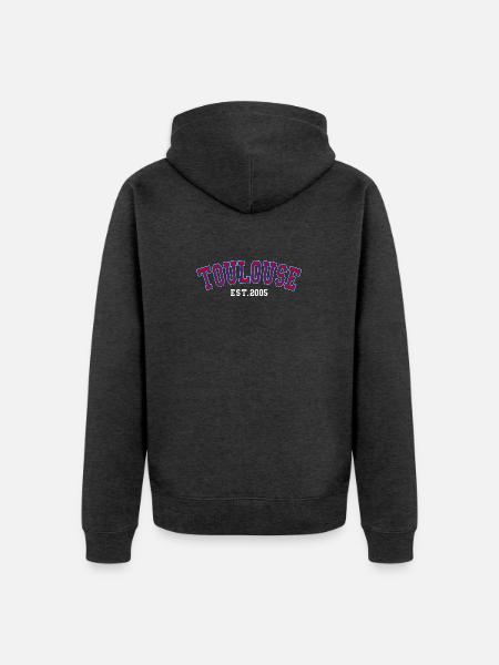 Toulouse Est. 2005 - Unisex Premium Organic Zip Hoodie - heather anthracite