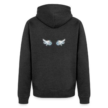Ailes d'ange - Veste à capuche bio Premium Unisexe - anthracite chiné - Dos - Nico (187cm)