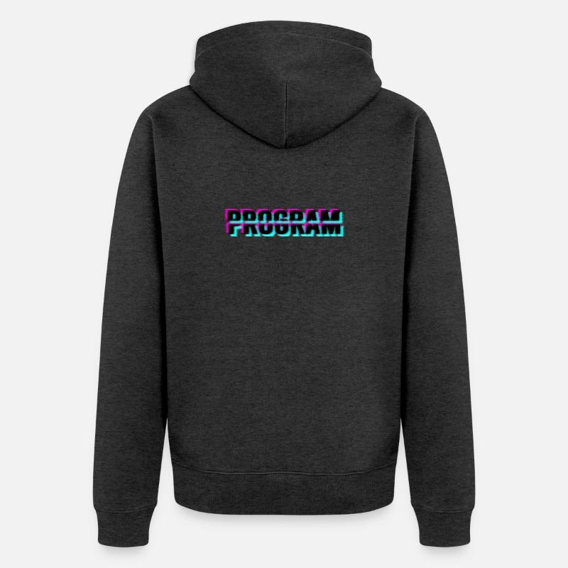 Computer program - Unisex Premium Organic Zip Hoodie - heather anthracite