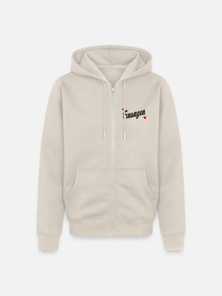 GELD LIEBEN FINANZEN - Unisex Premium Bio Zip Hoodie - Beige