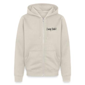 BEWEG DICH MOTIVATION SPRÜCHE - ERFOLG - SPORT - Unisex Premium Bio Zip Hoodie - Beige - Vorne - Thijin (182cm) & Selfina (174cm)