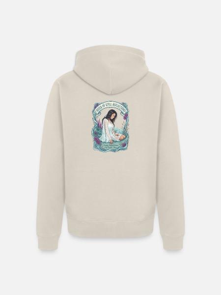 Anime-Mädchen – Fluss der Reflexion - Unisex Premium Bio Zip Hoodie - Beige