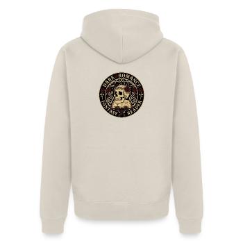 Dark Romance - Unisex Premium Organic Zip Hoodie - beige - Back - Thijin (182cm)