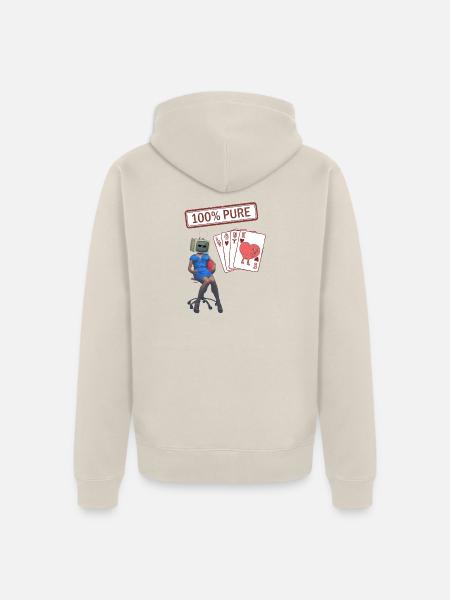 TechHeart Liebeskarten - Unisex Premium Bio Zip Hoodie - Beige