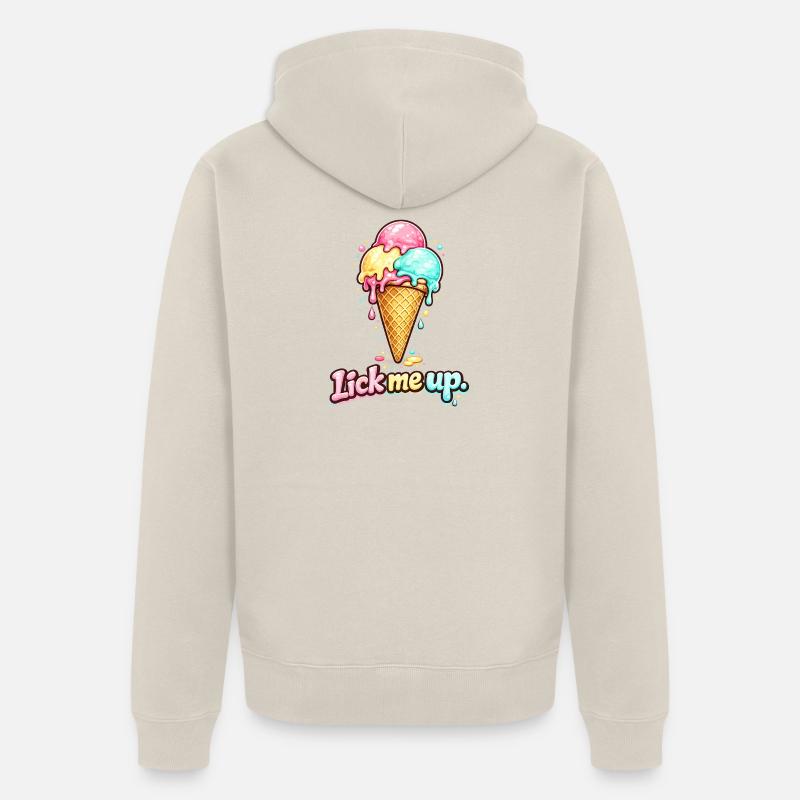 Lécher une glace - Veste à capuche bio Premium Unisexe - beige
