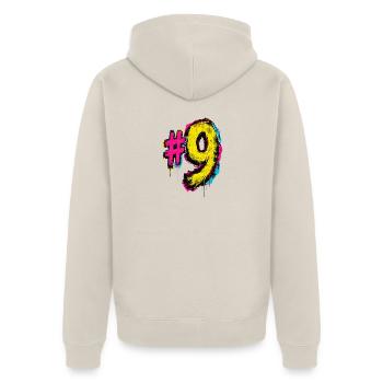Neuf Graffiti Néon - Veste à capuche bio Premium Unisexe - beige - Dos - Thijin (182cm)