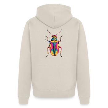 Maikäfer Süßer Hirschkäfer Nashornkäfer Insekten - Unisex Premium Bio Zip Hoodie - Beige - Hinten - Thijin (182cm)