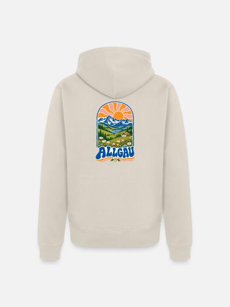 Allgäu Retro Alpine Nature - Unisex Premium Bio Zip Hoodie - Beige