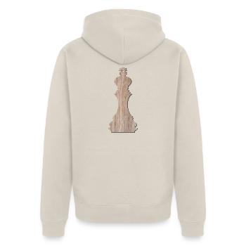 Chess Pieces Chess Game KING BOARD GAME - Unisex Premium Organic Zip Hoodie - beige - Back - Thijin (182cm)