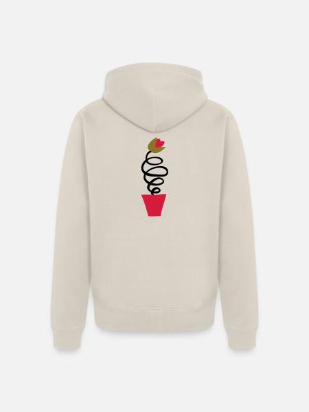 Dafty tulip from Holland - Unisex Premium Organic Zip Hoodie - beige
