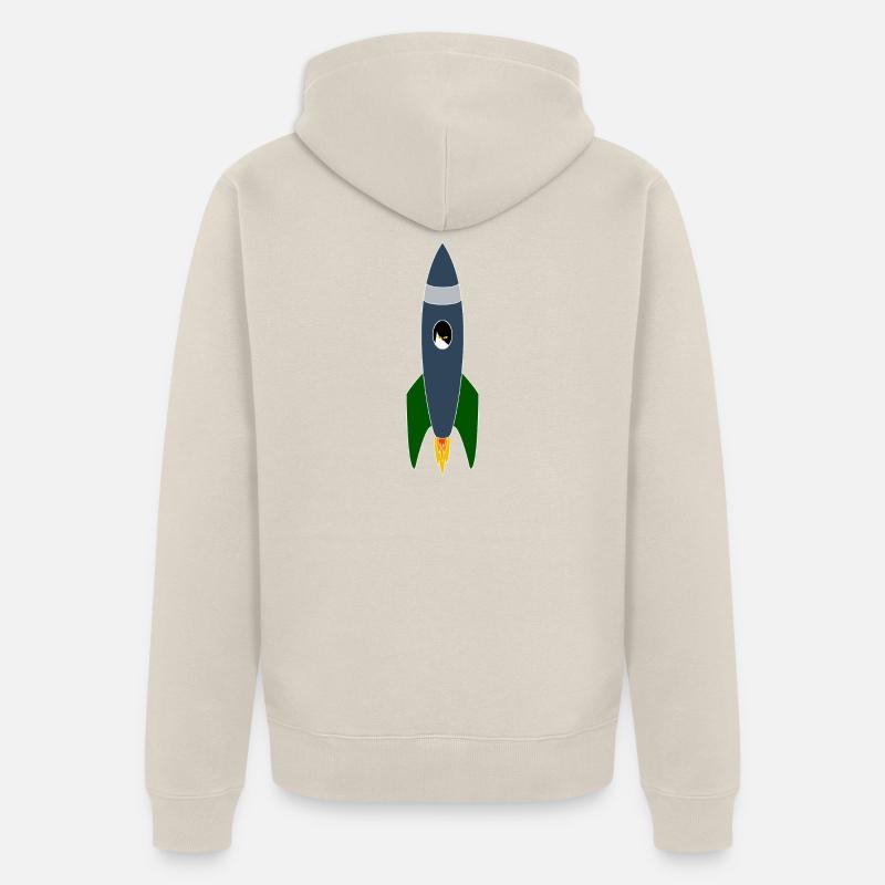 Chat dans l’espace - Veste à capuche bio Premium Unisexe - beige