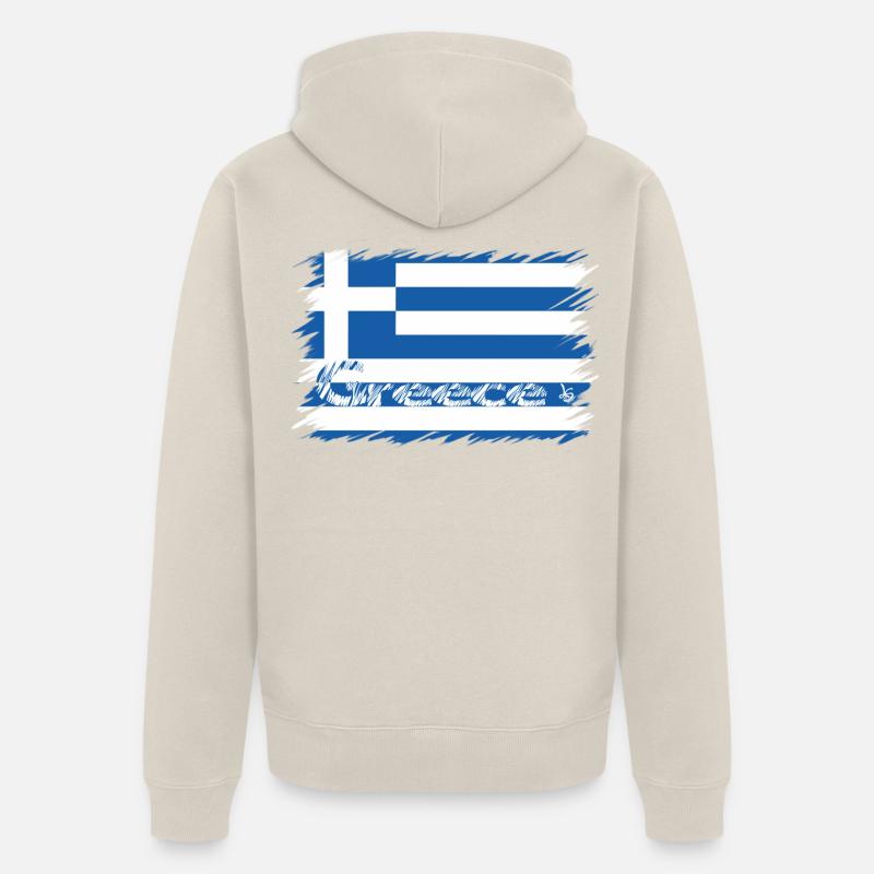 Grèce - Veste à capuche bio Premium Unisexe - beige
