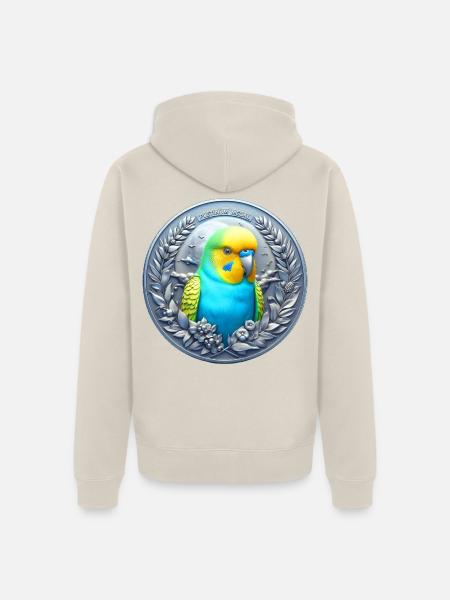 Medaille (04) - Unisex Premium Bio Zip Hoodie - Beige