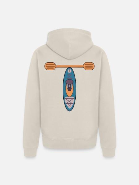 BUCHSTABE T - KAJAK - Unisex Premium Bio Zip Hoodie - Beige