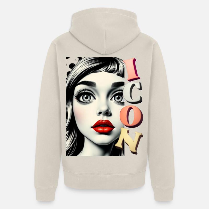Icône - Veste à capuche bio Premium Unisexe - beige