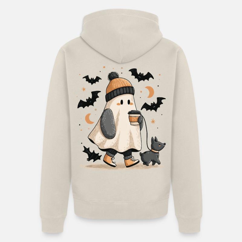 Herbstgeist - Veste à capuche bio Premium Unisexe - beige