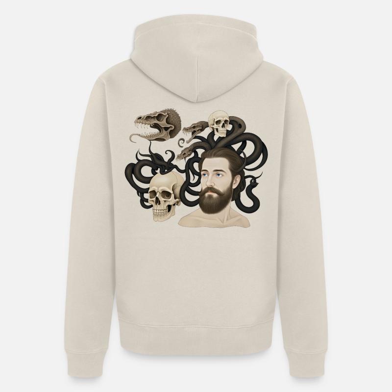 THE DAMNED #2 - dark hell - Veste à capuche bio Premium Unisexe - beige