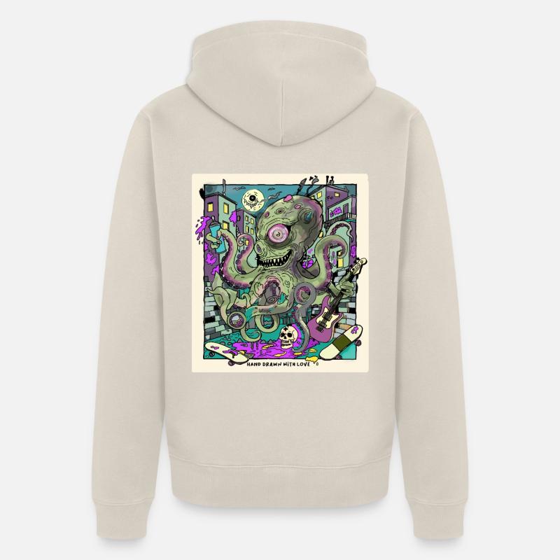 Polipus de 14 ans - Veste à capuche bio Premium Unisexe - beige