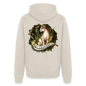 Woodwalkers Shapeshifter In Animal Form - Unisex Premium Organic Zip Hoodie - beige - Back - Thijin (182cm)