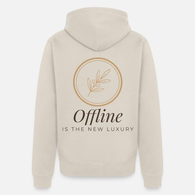 Offline Is The New Luxury Tee - Veste à capuche bio Premium Unisexe - beige