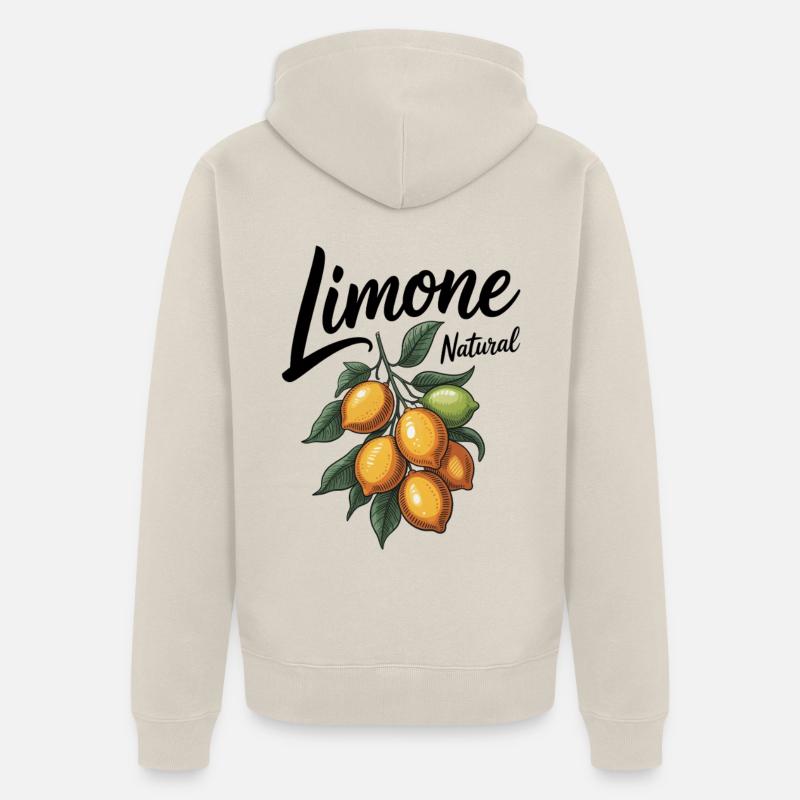 Citron vert - Veste à capuche bio Premium Unisexe - beige