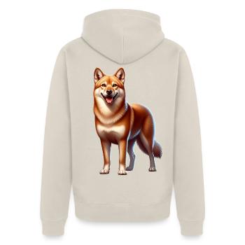 Chien sauvage australien - Veste à capuche bio Premium Unisexe - beige - Dos - Thijin (182cm)