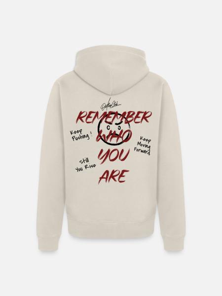 Erinnere dich, wer du bist - Unisex Premium Bio Zip Hoodie - Beige