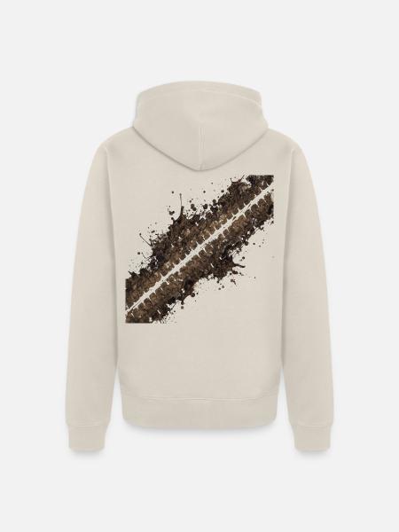 Offroad Reifenprofil Mud Dirt Track - Unisex Premium Bio Zip Hoodie - Beige