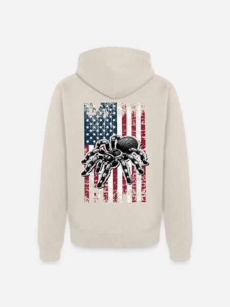 Chile Vogelspinne US - Unisex Premium Bio Zip Hoodie - Beige