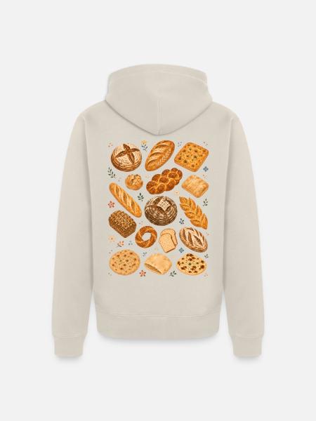 Brotvielfalt | Bäckerei & Sauerteig - Unisex Premium Bio Zip Hoodie - Beige