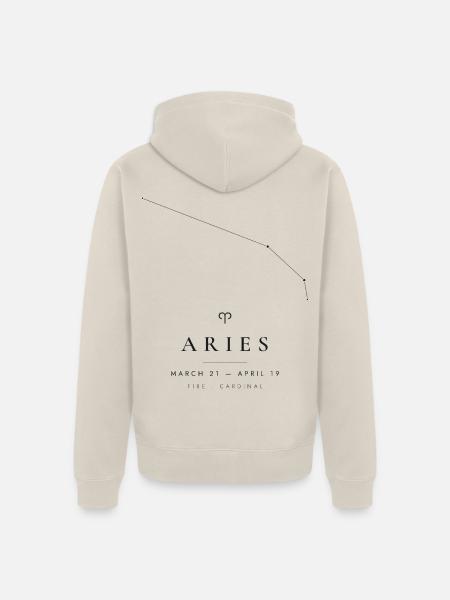 Sternbild Böder — Wahre Himmelskarte - Unisex Premium Bio Zip Hoodie - Beige